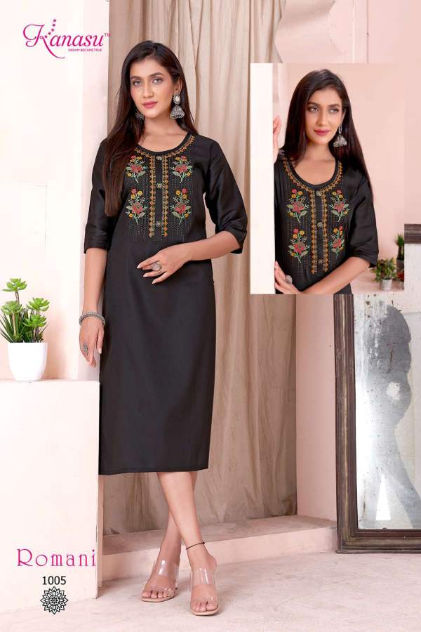 Kanasu Romani Wholesale Kurti Ethnic Wear Designer Collection